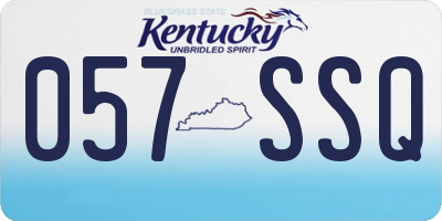 KY license plate 057SSQ