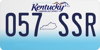 KY license plate 057SSR