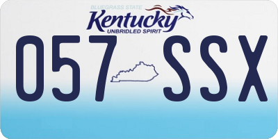 KY license plate 057SSX