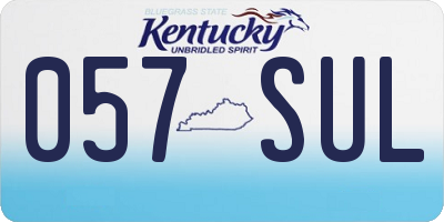 KY license plate 057SUL