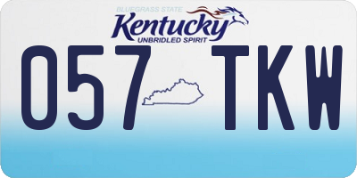 KY license plate 057TKW