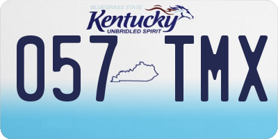 KY license plate 057TMX