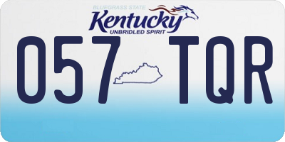 KY license plate 057TQR