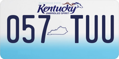 KY license plate 057TUU