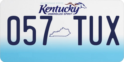 KY license plate 057TUX