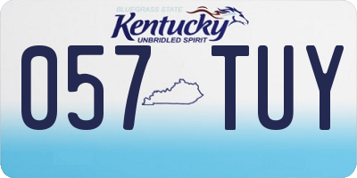 KY license plate 057TUY