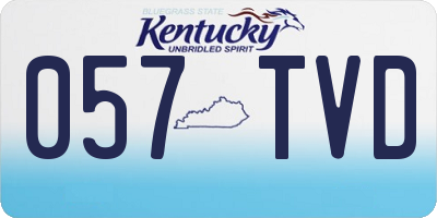 KY license plate 057TVD