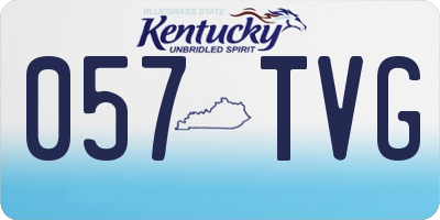 KY license plate 057TVG