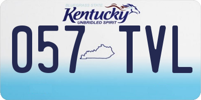 KY license plate 057TVL