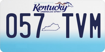 KY license plate 057TVM