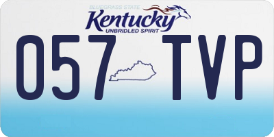KY license plate 057TVP