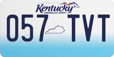 KY license plate 057TVT