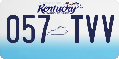 KY license plate 057TVV