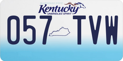 KY license plate 057TVW