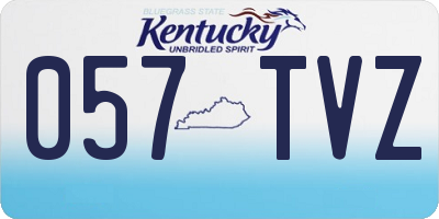 KY license plate 057TVZ