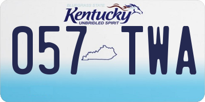 KY license plate 057TWA