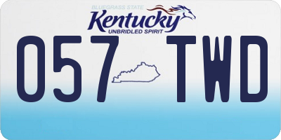 KY license plate 057TWD