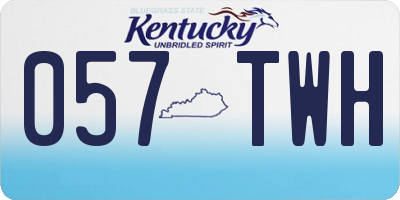 KY license plate 057TWH
