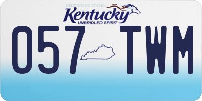 KY license plate 057TWM