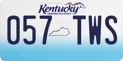 KY license plate 057TWS