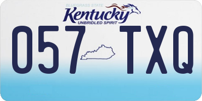 KY license plate 057TXQ