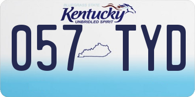 KY license plate 057TYD