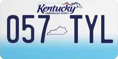 KY license plate 057TYL