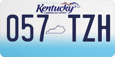 KY license plate 057TZH
