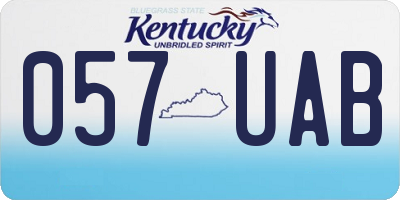 KY license plate 057UAB