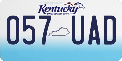 KY license plate 057UAD