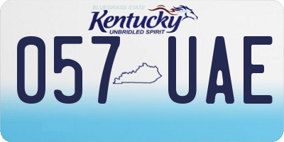 KY license plate 057UAE