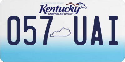 KY license plate 057UAI