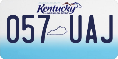 KY license plate 057UAJ