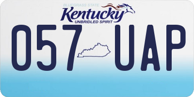 KY license plate 057UAP