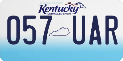 KY license plate 057UAR