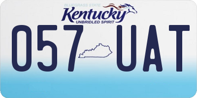 KY license plate 057UAT