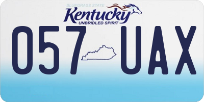 KY license plate 057UAX