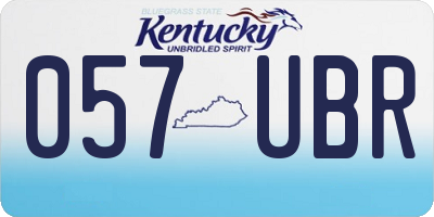 KY license plate 057UBR