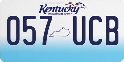 KY license plate 057UCB