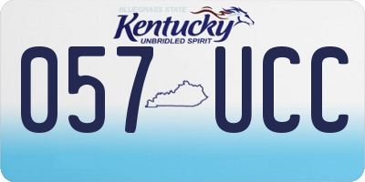 KY license plate 057UCC