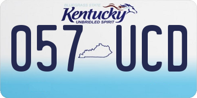 KY license plate 057UCD