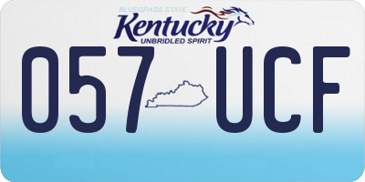 KY license plate 057UCF