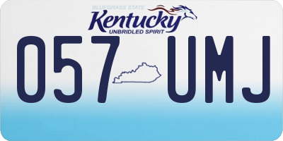 KY license plate 057UMJ