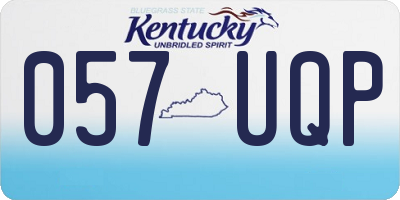 KY license plate 057UQP