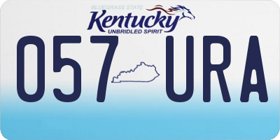 KY license plate 057URA