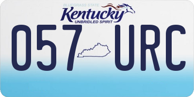KY license plate 057URC