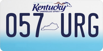 KY license plate 057URG