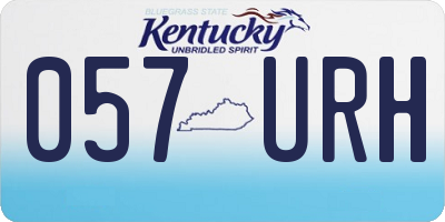 KY license plate 057URH