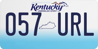 KY license plate 057URL