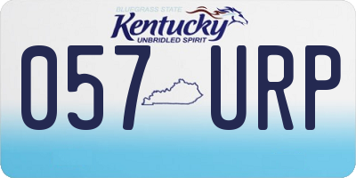 KY license plate 057URP